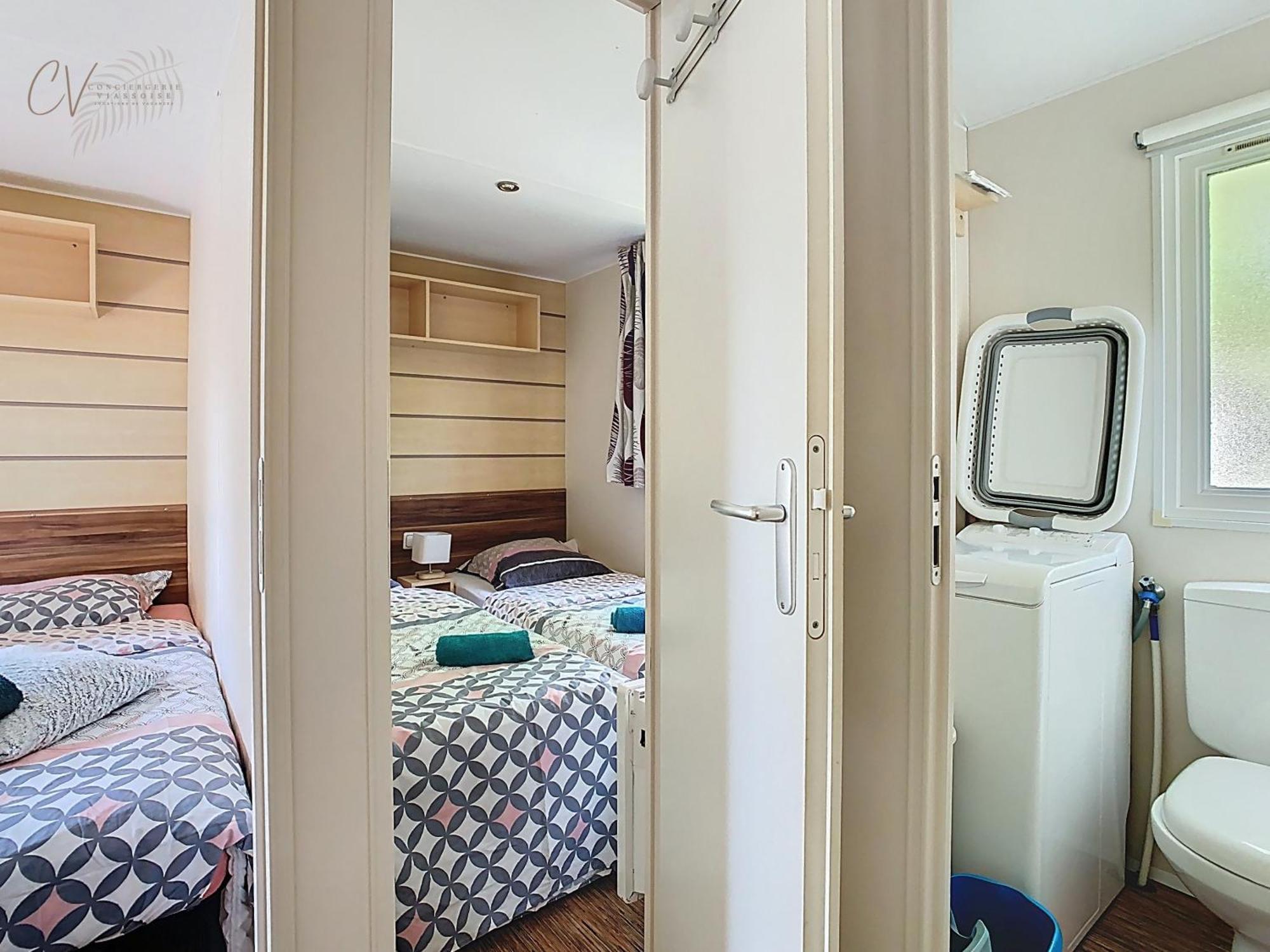 Grand Mobil Home 3Chbr 2Sdb Camping La Carabasse Vias Exterior photo